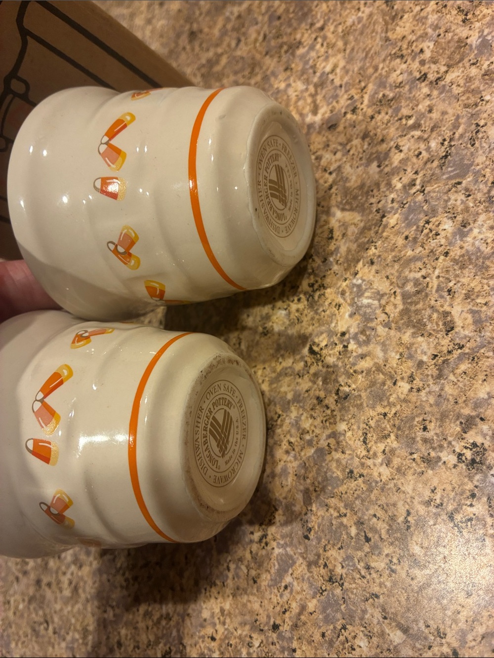 Longaberger Candy Corn Votive Set Pottery Item 37508 Halloween - Picture 17 of 17